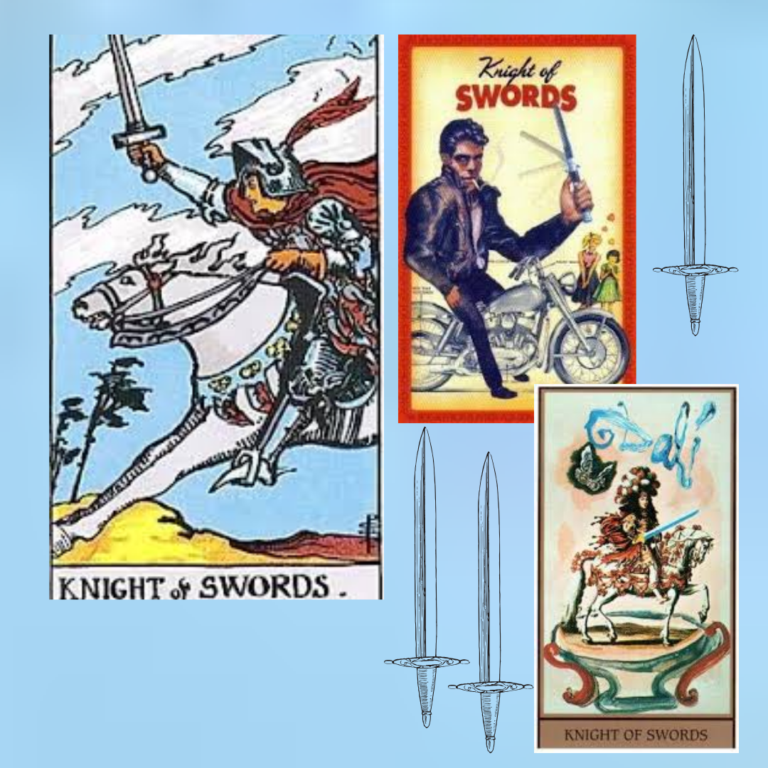 The Knight of Swords brings rapid change Tarot by Email